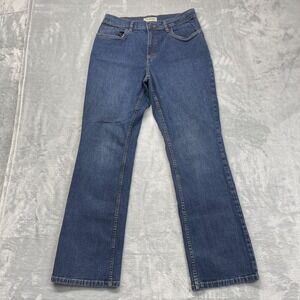 L.L. Bean Classic Fit Straight Jeans Womens 12 M-T (31x31) Blue Denim Stretch